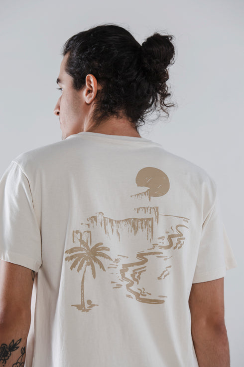 Camiseta Agroecológica Quintal Areia - Fit Regular